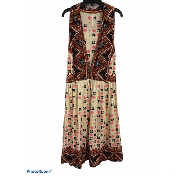 Free People Mixed Print Tunic Size S - Picture 5 of 11